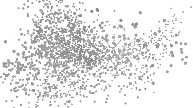 White background featuring a grey circular paint splatter pattern with artistic texture.