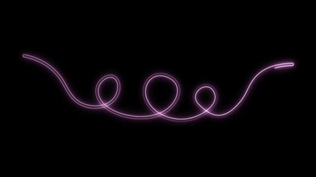 Abstract glowing neon cyberpunk grid lines moving seamlessly in a dark space. Ideal for futuristic media project. 4K animation loop.