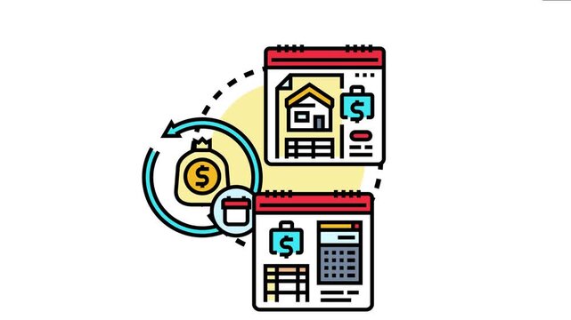 Visualizing the business concept of minimizing initial expenses through strategic financial planning. Cost management. And efficient long term expenditure allocation with calendar and money bag icons