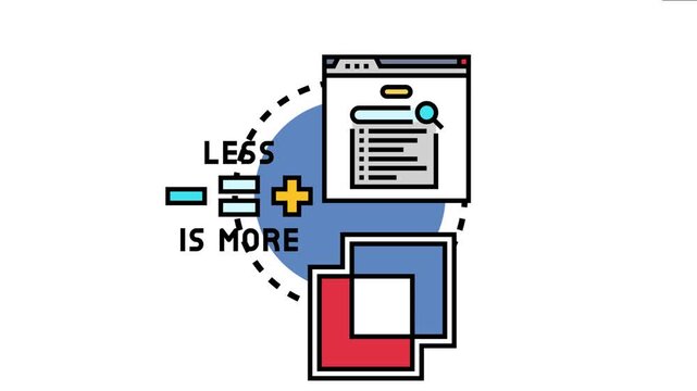 Minimal web application concept efficiency and simplicity in interface design, optimizing user experience with a focus on core features, creating a streamlined digital solution