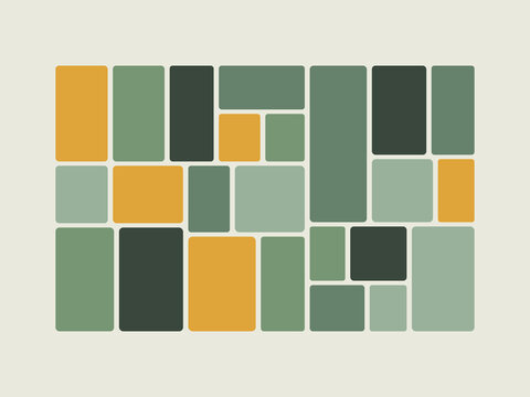 Minimal treemap chart illustration showing proportional data as