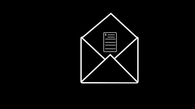 Mail icon, Email, post, letter, envelope,new message isolated on transparent background.
