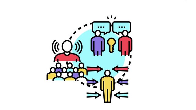Mindset depicting concept development, problem solving, and communication among diverse people, driving positive professional growth and influencing individual behavior