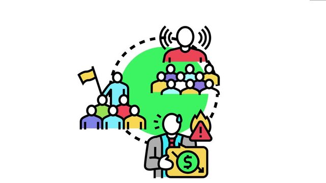 Leadership strategy involves clear communication, motivating a team towards a common goal, and navigating obstacles like financial downturns while maintaining focus and inspiring collective action