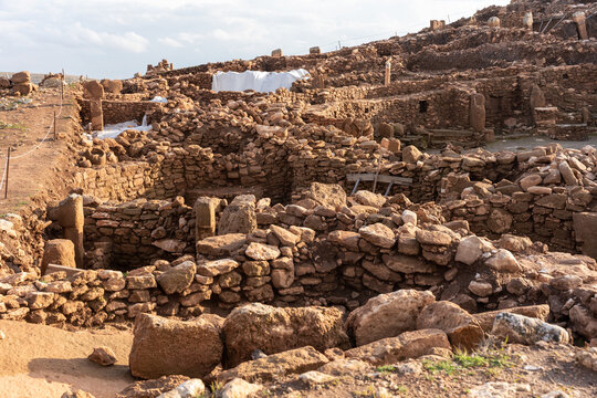 Karahan Tepe Neolithic archaeological site in Sanliurfa, Turkiye