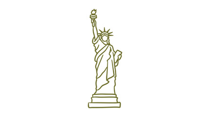 Statue of liberty outline vector illustration © MUKTARANI