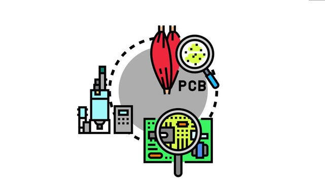 Microscopic inspection concept close examination of muscle tissue for pcb contamination and detailed analysis of a printed circuit board
