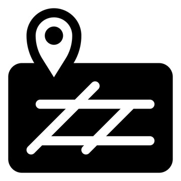 Map icon for navigation, location and travel