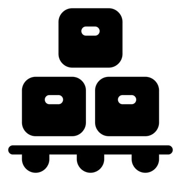 Pallet icon for warehouse, cargo and logistics