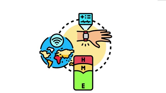 Global data analysis concept, various metrics and information collection methods through wearable technology and digital platforms for comprehensive evidence based insights