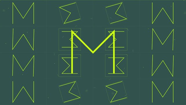 Abstract 'M' Letter Animation