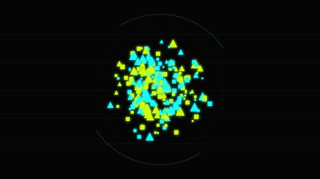 Abstract Geometric Particle Burst Loop
