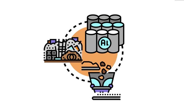 Metal manufacturing industry process explaining aluminum production from raw materials and recycling, involving smelting and refining to create new products