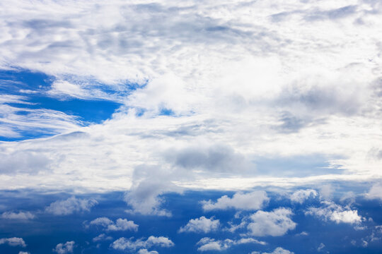large cloud closes sun in dark blue storm sky