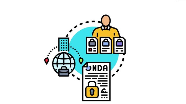 Business professional overseeing confidential documents and secure agreements, symbolizing corporate merger processes, global acquisitions, and strategic identity integration for growth
