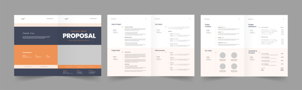 Brief Proposal Template, Project Brief Layout Design