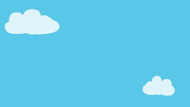 2D Animation Paper Plane Flying High in The Blue Sky