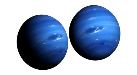 Neptune planet with dark shadow isolated on transparent background for space exploration designs. © ProPixel PNG