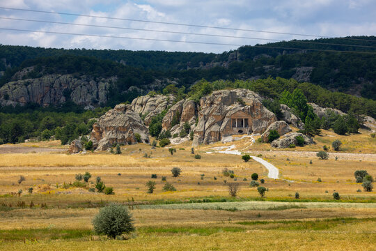 Phrygian Valley, Gerdekkaya, Rock Mausoleum, Aerial view