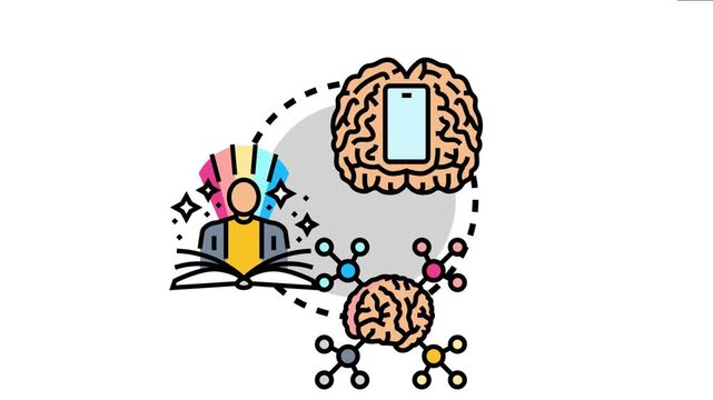 Mental compass concept the connection between brain function, critical thinking, learning from books, and embracing new ideas for improved cognitive processes