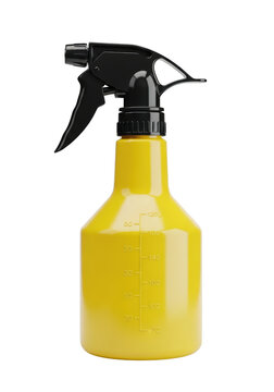 Yellow spray bottle with trigger nozzle