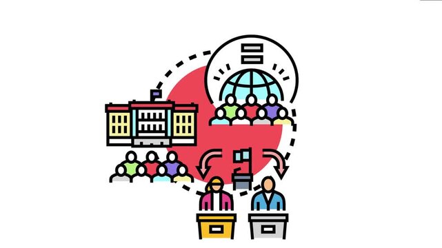 Political party members engaging in the process of candidate selection, participating in conventions, voting for leaders, and influencing government policy formulation