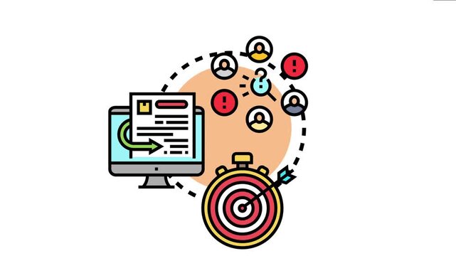 Business team cooperating efficiently, analyzing tasks, solving problems and reaching successful strategic objectives with a planning document and target symbol