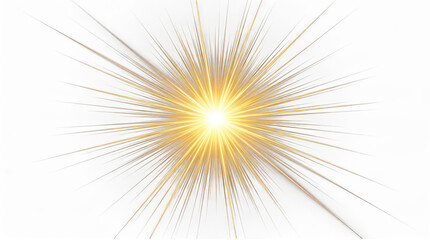 Obraz premium Bright golden light burst with sparkling particles and star rays