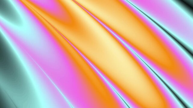 Abstract Pastel Holographic Waves Motion Background Video Loop