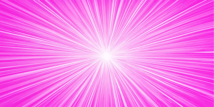 Vibrant pink starburst vector background with radiant light rays for abstract decorative design and creative artwork