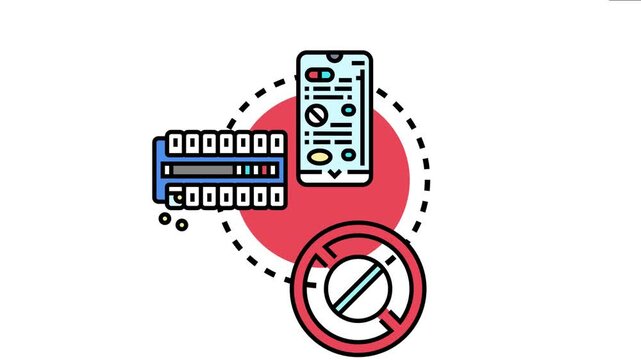 Patient tracking medication adherence with a mobile app, managing daily dosage schedules, and health regimens, ensuring consistency in therapeutic treatments and preventing missed doses