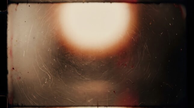 Vintage film texture with light halo and dust overlay