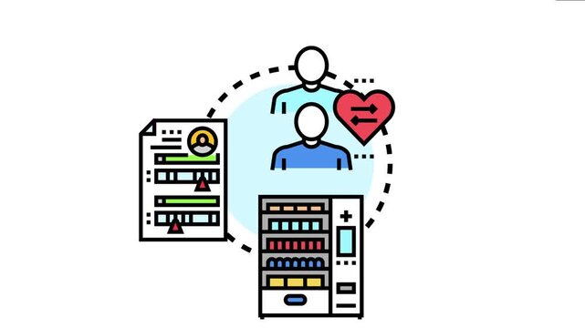 Patient journey concept creating healthcare experience, receiving treatment and accessing medical records through a systematic process in modern medicine