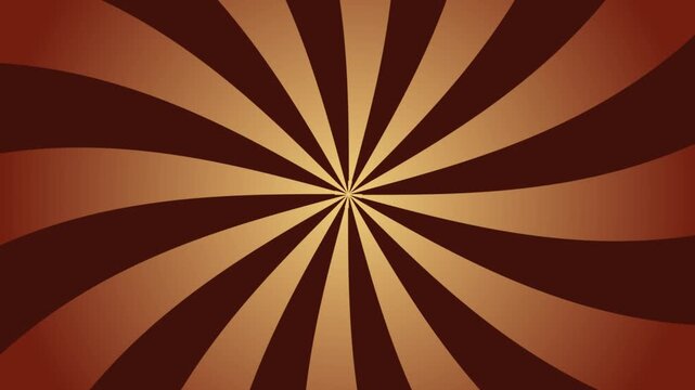 Swirling Brown and Gold Sunburst Dynamic Radial Motion Background