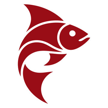 Fish brand logo design and branding