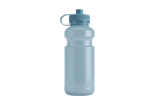 Light blue reusable sports water bottle