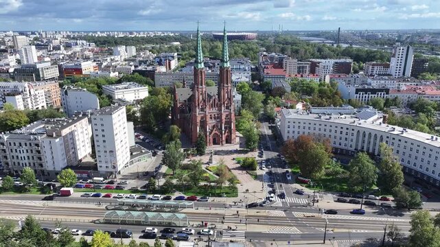 Warsaw Cathedral In Warsaw In Poland. Downtown District. Prague Neighborhood Neighborhood. Medieval Buildings. Warsaw Cathedral In Poland. European Travel. Beautiful Landscape.