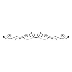 Obraz premium Floral swirls line ornament 2