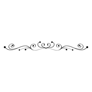 Floral swirls line ornament 2