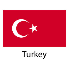 Obraz premium Turkey national flag