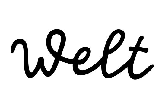 Welt Handschrift Lettering