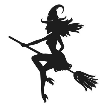 Classic halloween witch silhouette