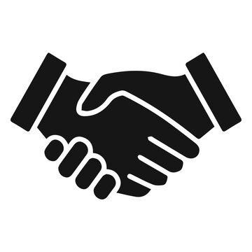 Handshake silhouette icon
