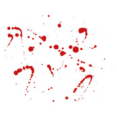 Fototapeta na wymiar Drop blood paint splatter