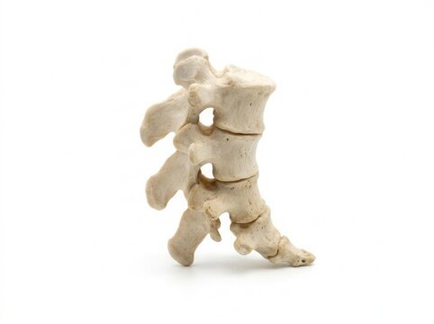 Detailed Lumbar Vertebrae Model Isolated On White Background