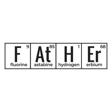 Farher fluorine astabine hydrogen erbium badge sticker
