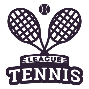 Tennis league racket ball badge sticker