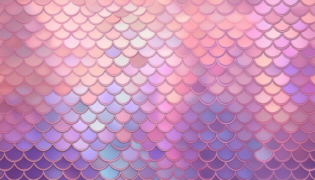 pastel mermaid scales seamless pattern texture background in pink and purple shades