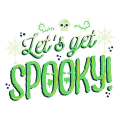Fototapeta premium Let's get spooky sticker badge