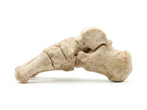 Detailed Human Foot Bone Anatomy On White Background